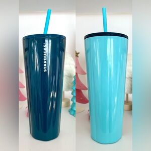 2 Tone Teal Starbucks Tumbler